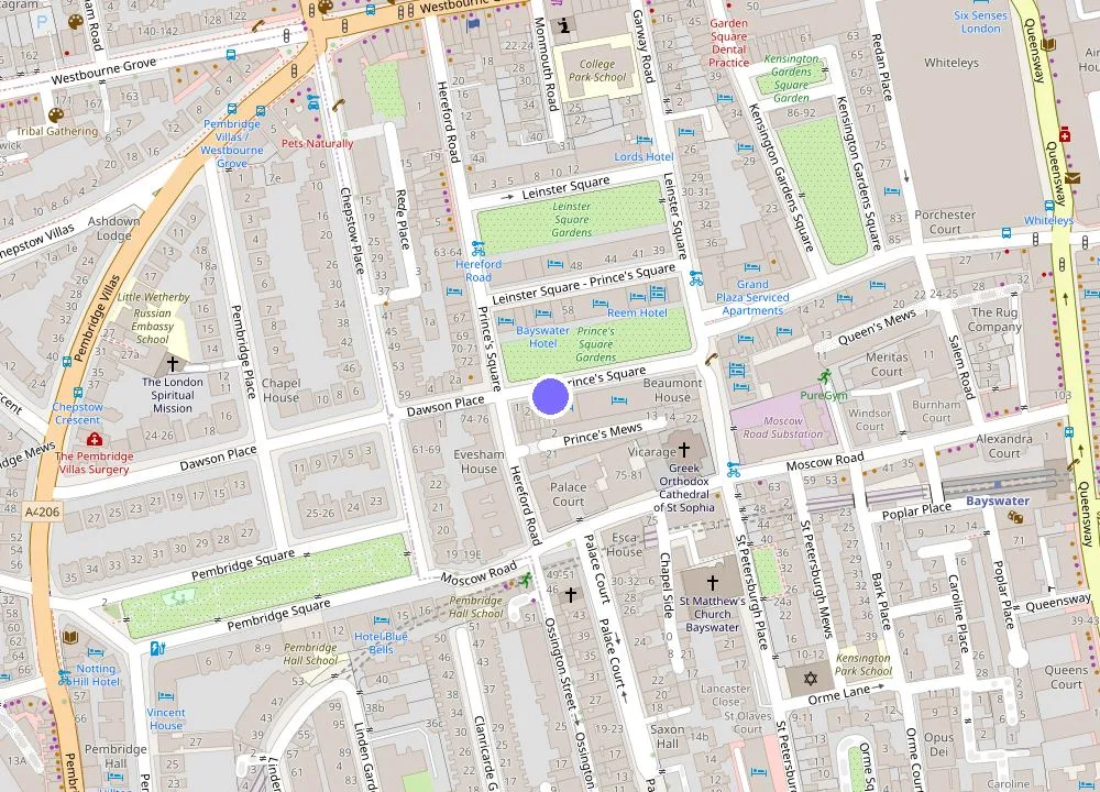 Map: The Premier Notting Hill